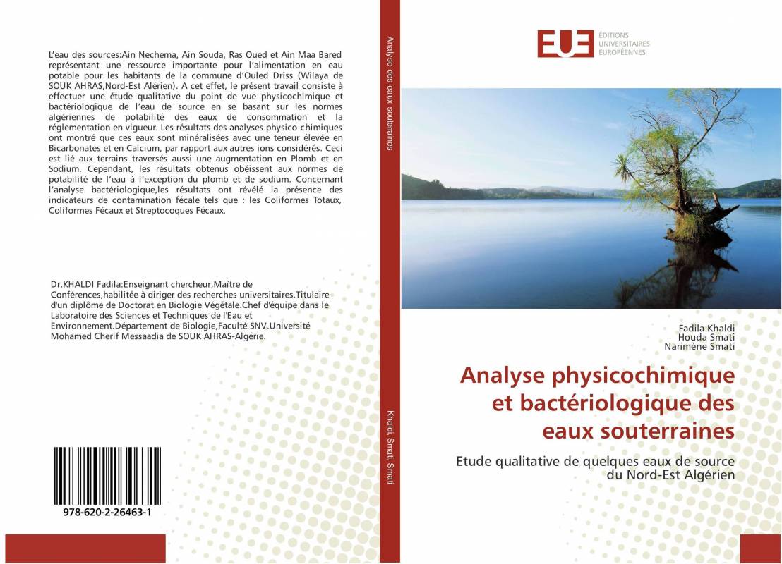 Analyse physicochimique et bactériologique des eaux souterraines