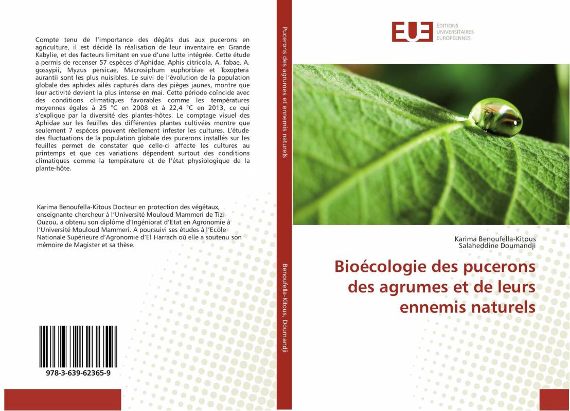Bioécologie des pucerons des agrumes et de leurs ennemis naturels