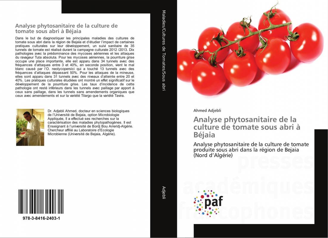 Analyse phytosanitaire de la culture de tomate sous abri à Béjaia