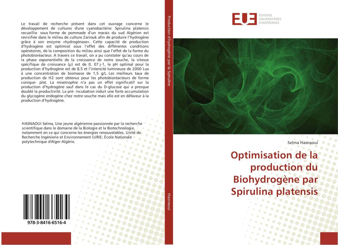 Optimisation de la production du Biohydrogène par Spirulina platensis