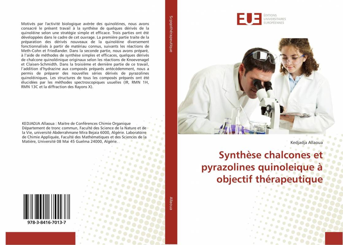 Synthèse chalcones et pyrazolines quinoleique à objectif thérapeutique