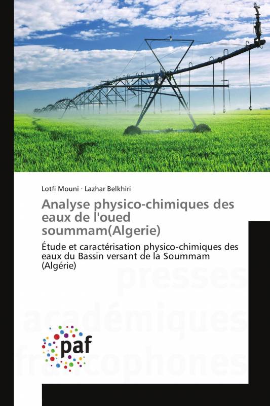 Analyse physico-chimiques des eaux de l'oued soummam(Algerie)