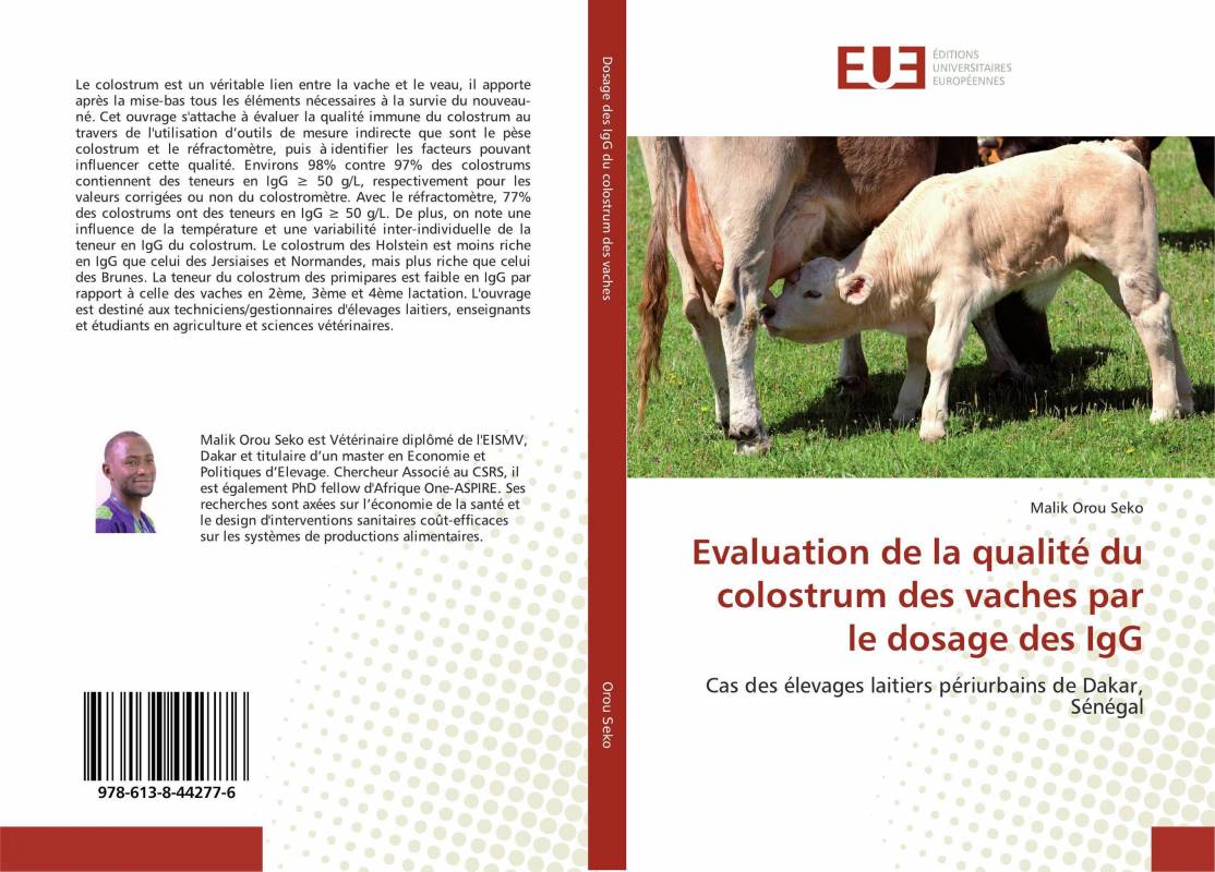 Evaluation de la qualité du colostrum des vaches par le dosage des IgG
