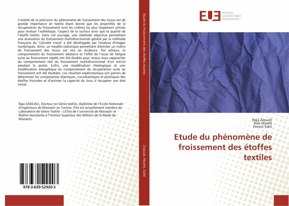 Etude du phénomène de froissement des étoffes textiles