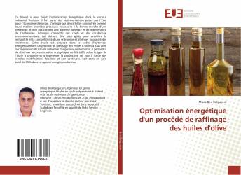 Optimisation énergétique d'un procédé de raffinage des huiles d'olive