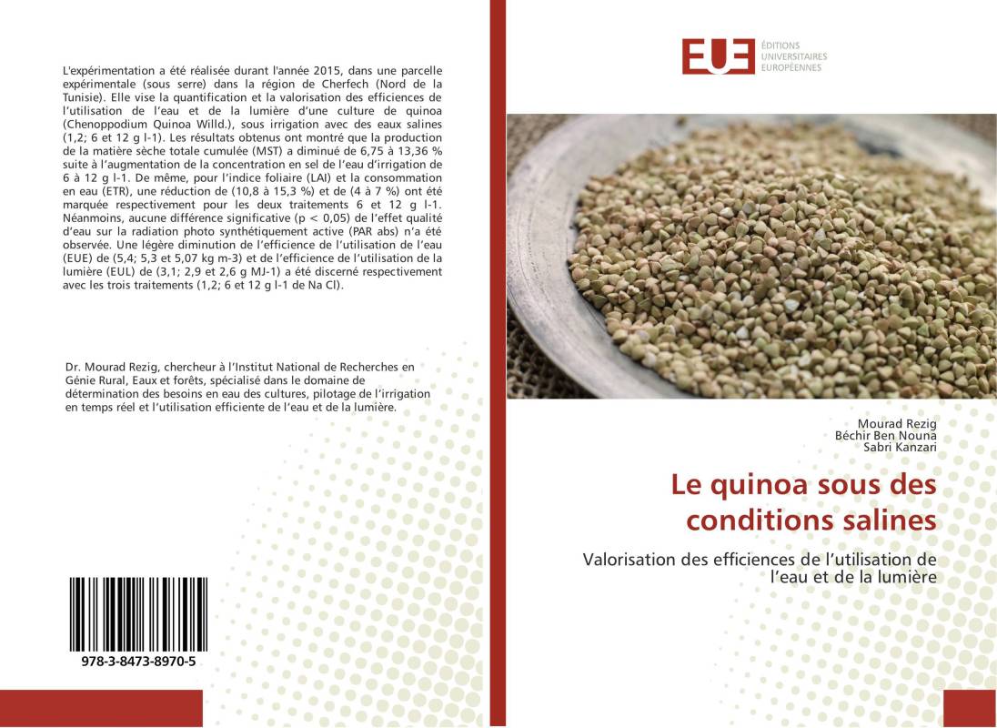 Le quinoa sous des conditions salines