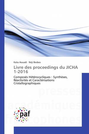 Livre des proceedings du JICHA 1-2016