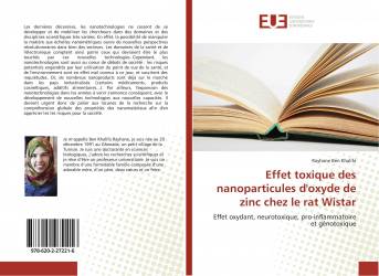 Effet toxique des nanoparticules d'oxyde de zinc chez le rat Wistar