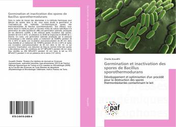Germination et inactivation des spores de Bacillus sporothermodurans