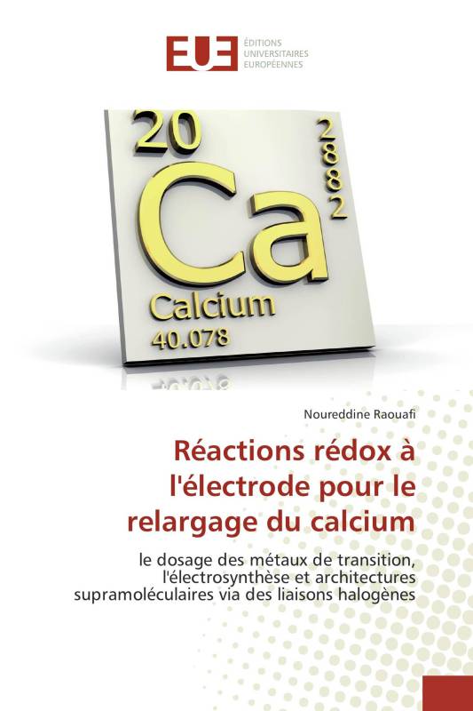 Réactions rédox à l'électrode pour le relargage du calcium