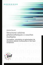 Structures solaires photovoltaïques à couches multiples