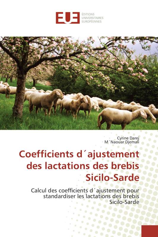 Coefficients d´ajustement des lactations des brebis Sicilo-Sarde