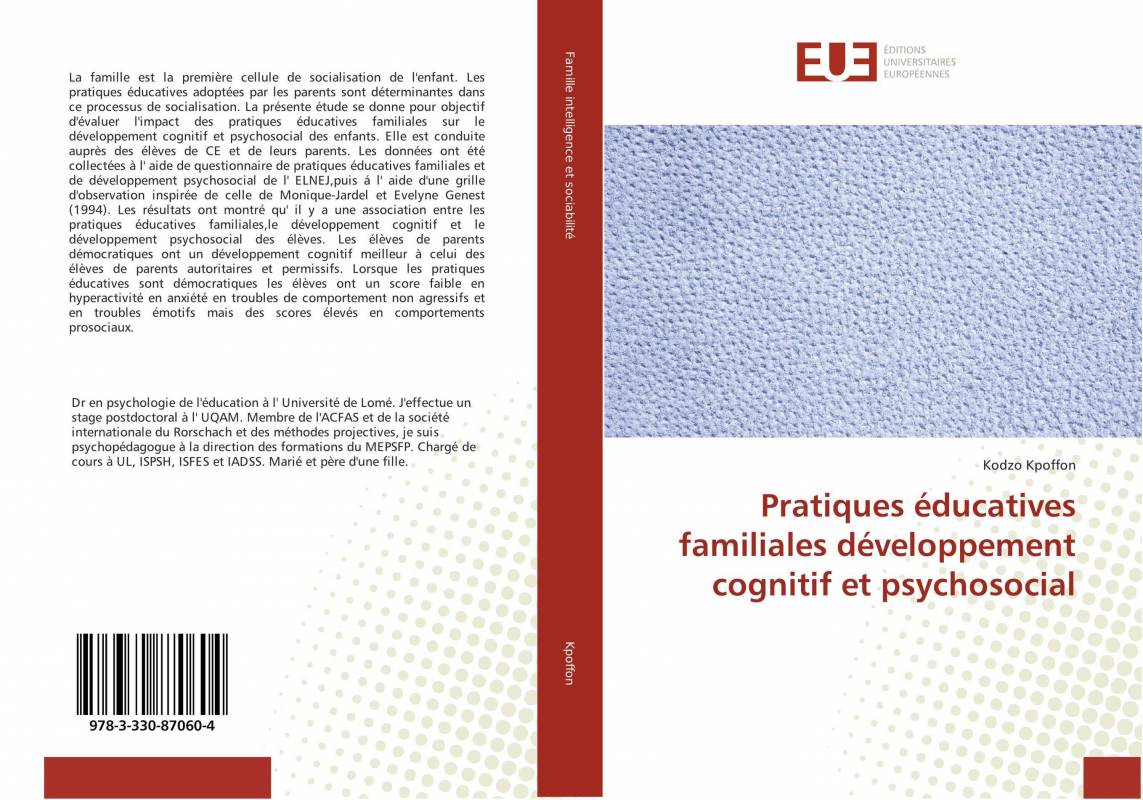 Pratiques éducatives familiales développement cognitif et psychosocial