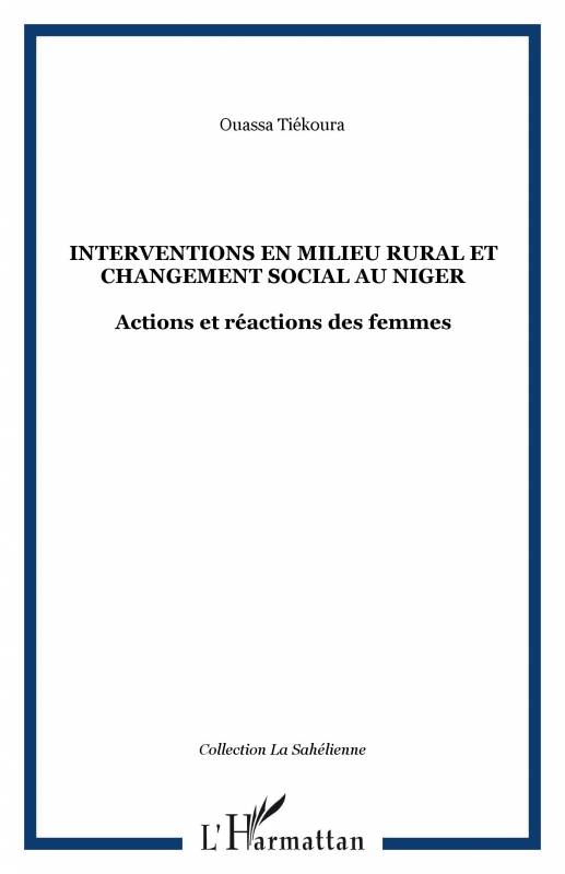 Interventions en milieu rural et changement social au Niger