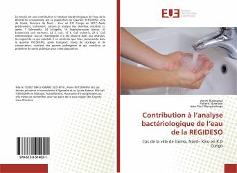 Contribution à l’analyse bactériologique de l’eau de la REGIDESO