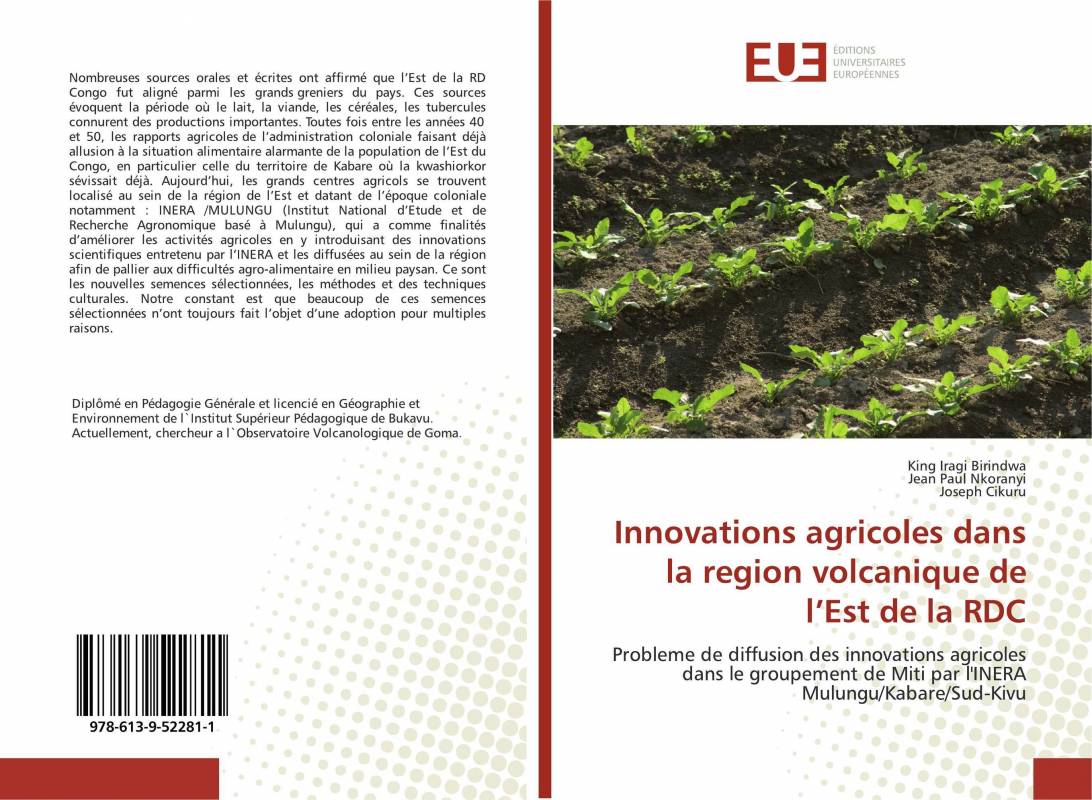 Innovations agricoles dans la region volcanique de l’Est de la RDC