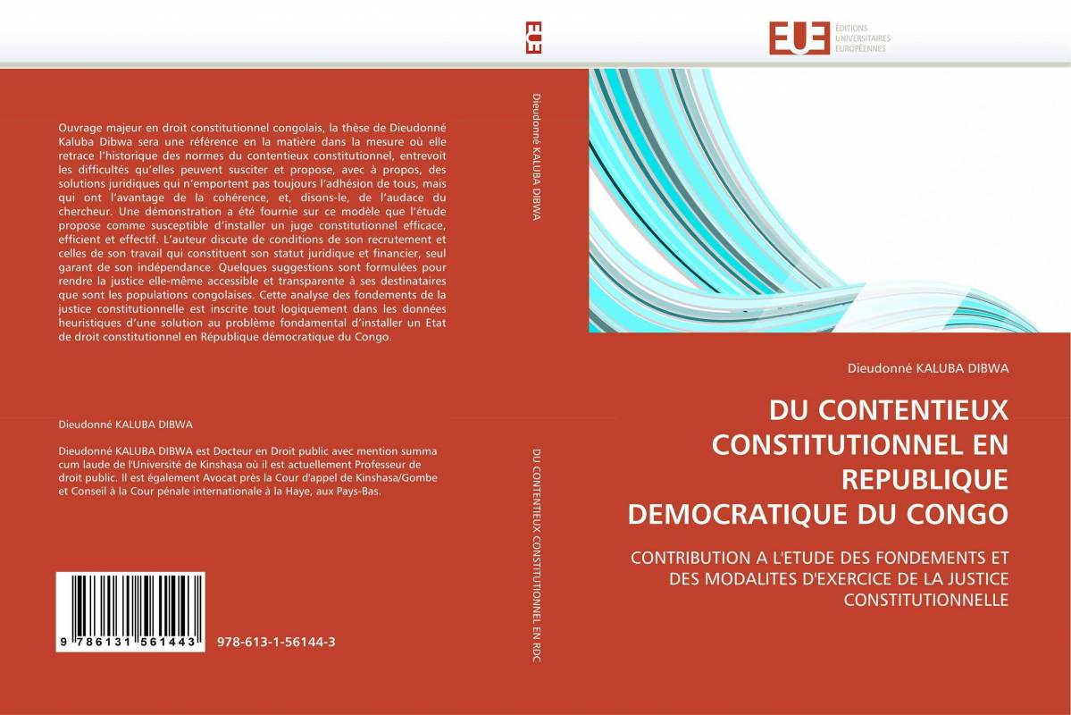 DU CONTENTIEUX CONSTITUTIONNEL EN REPUBLIQUE DEMOCRATIQUE DU CONGO