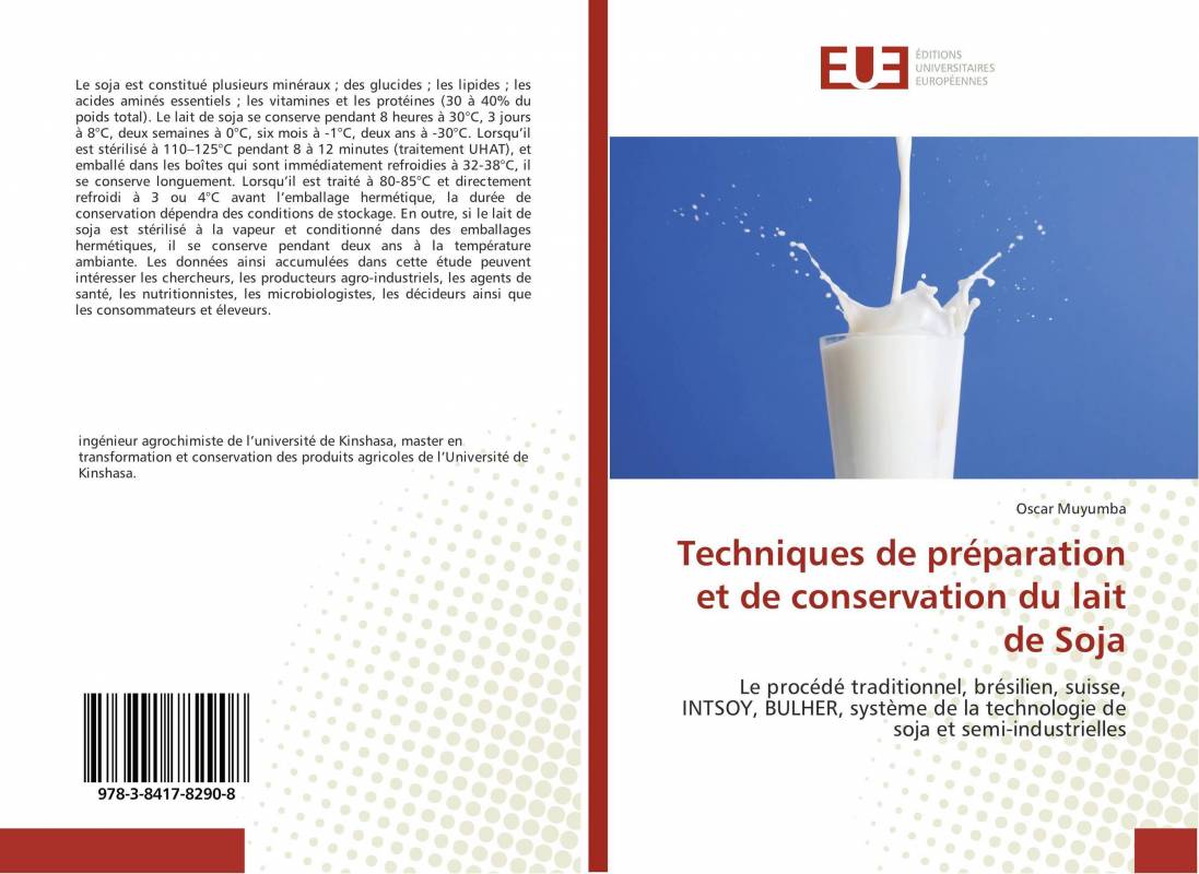 Techniques de préparation et de conservation du lait de Soja