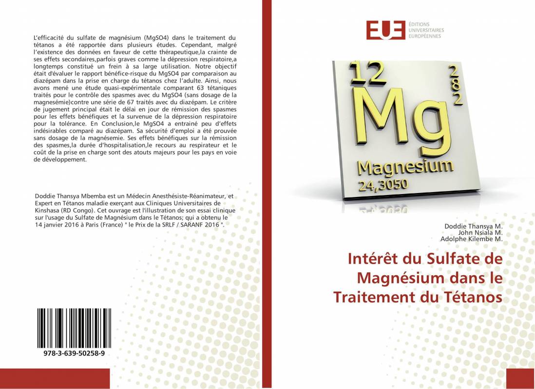 Intérêt du Sulfate de Magnésium dans le Traitement du Tétanos