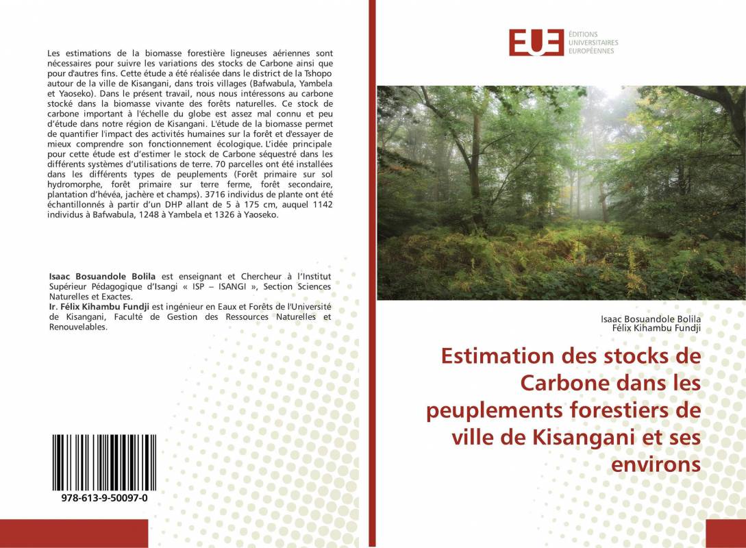 Estimation des stocks de Carbone dans les peuplements forestiers de ville de Kisangani et ses environs