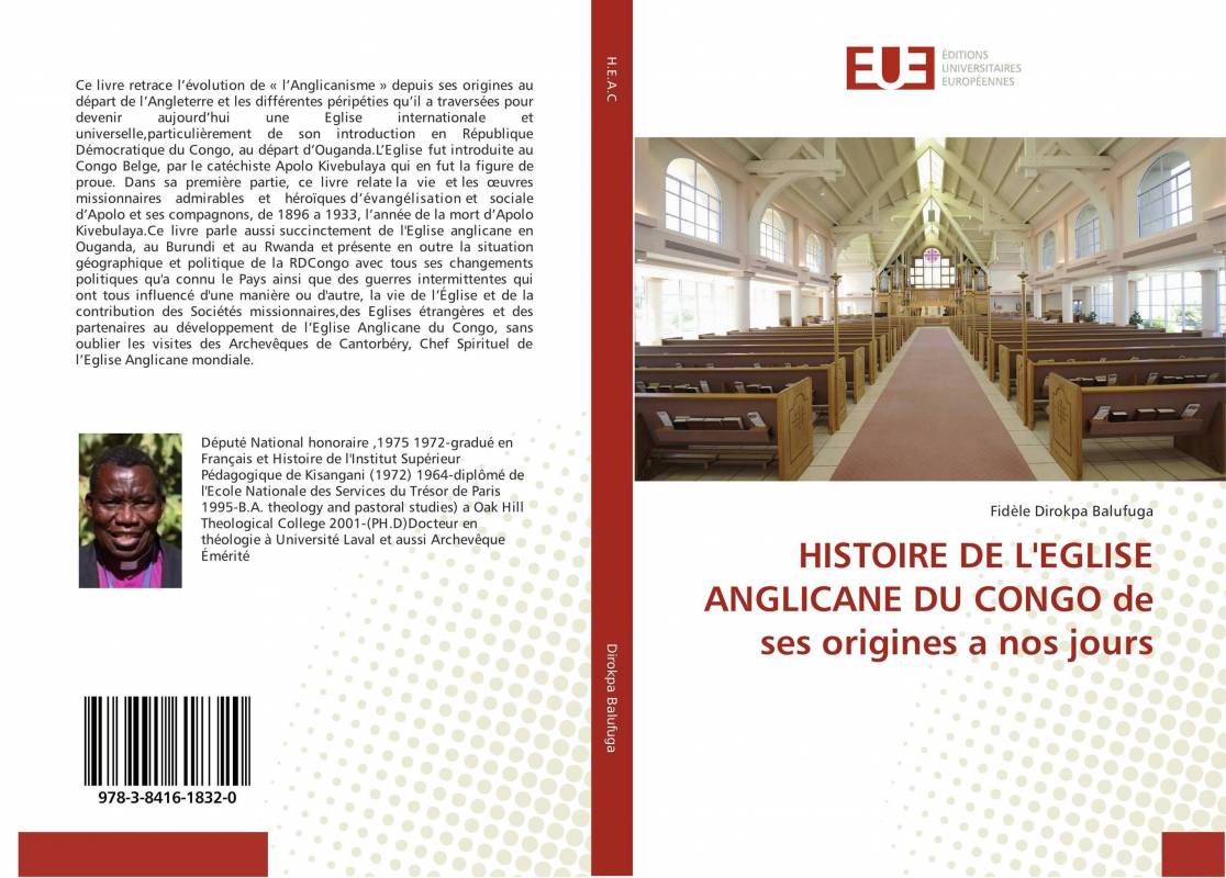 HISTOIRE DE L'EGLISE ANGLICANE DU CONGO de ses origines a nos jours