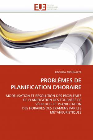 PROBLÈMES DE PLANIFICATION D&#039;HORAIRE