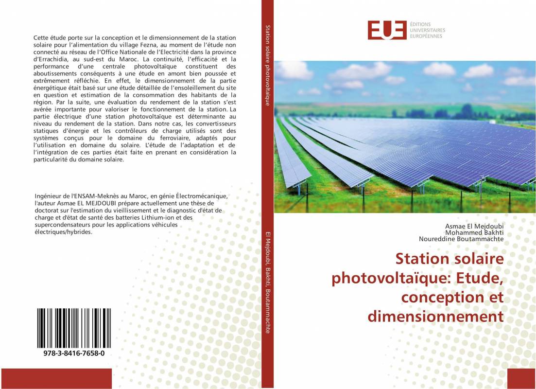 Station solaire photovoltaïque: Etude, conception et dimensionnement