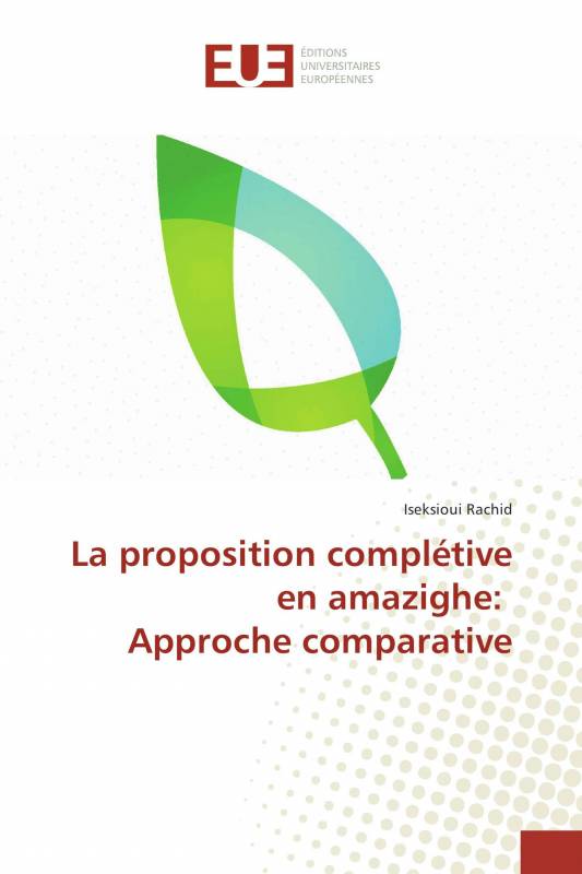 La proposition complétive en amazighe: Approche comparative