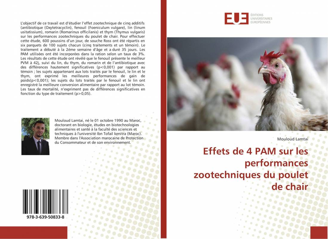 Effets de 4 PAM sur les performances zootechniques du poulet de chair