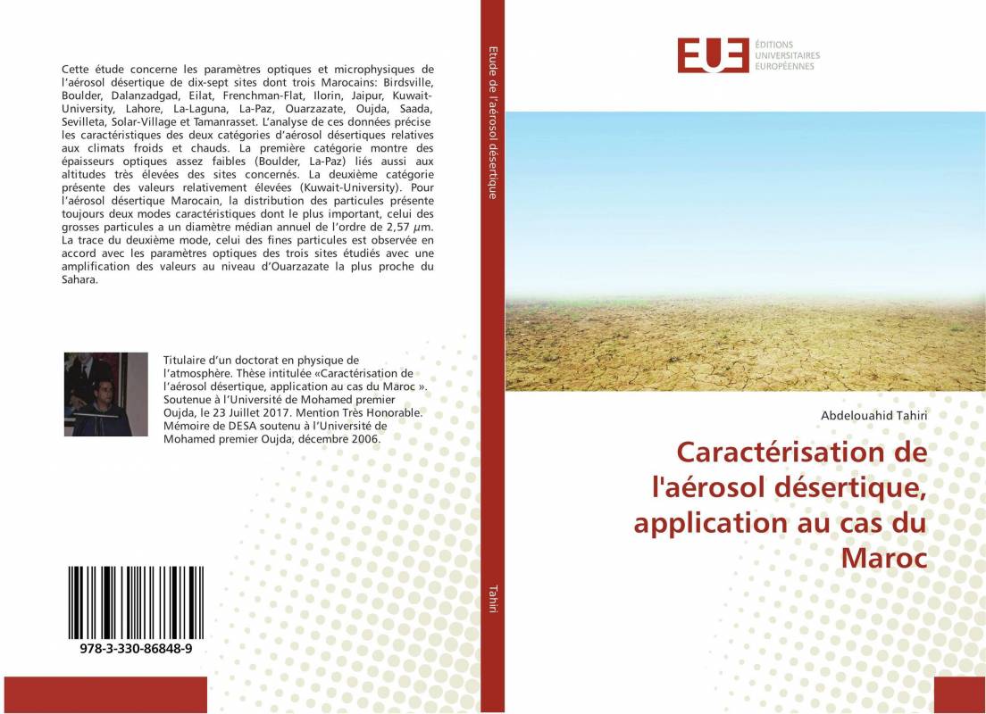 Caractérisation de l'aérosol désertique, application au cas du Maroc