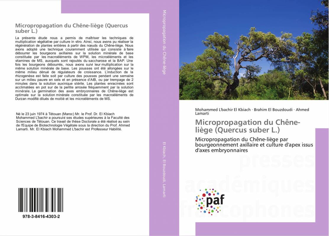 Micropropagation du Chêne-liège (Quercus suber L.)