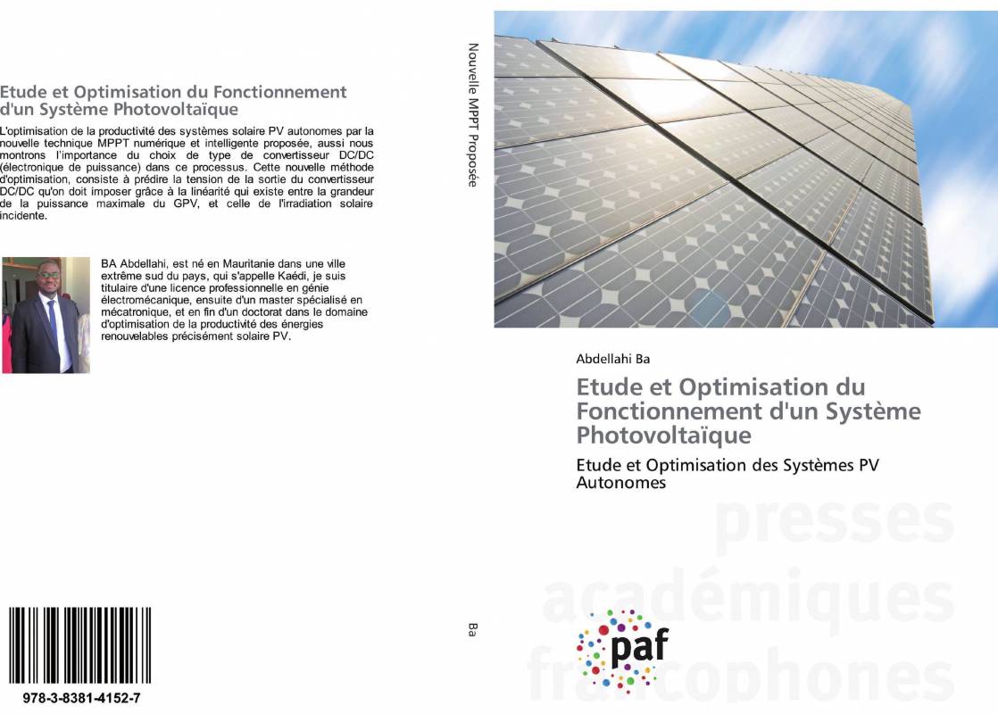 Etude et Optimisation du Fonctionnement d'un Système Photovoltaïque