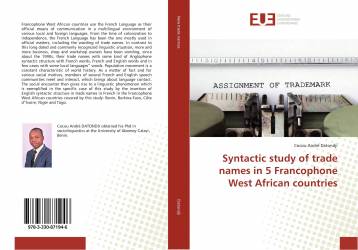 Syntactic study of trade names in 5 Francophone West African countries