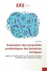 Evaluation des propriétés probiotiques des bactéries lactiques