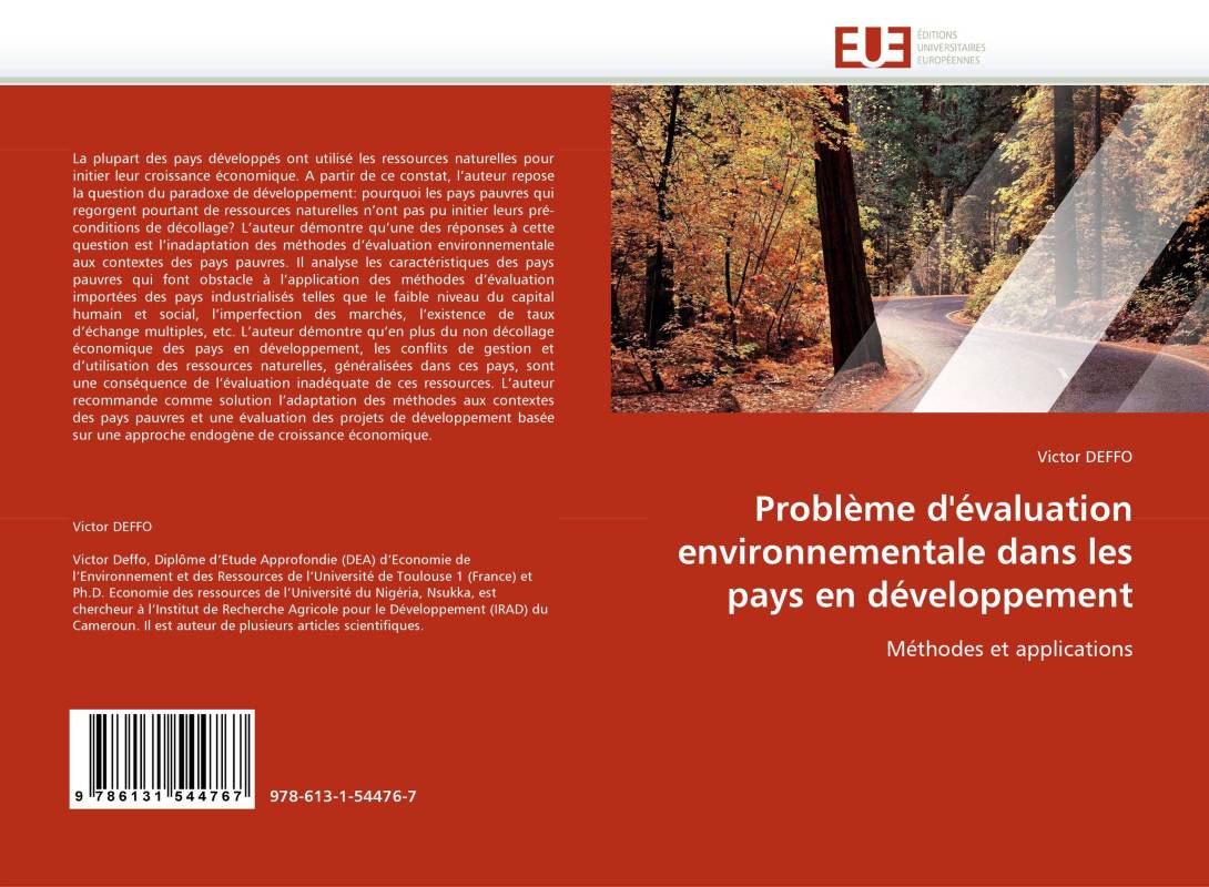 Problème d'évaluation environnementale dans les pays en développement