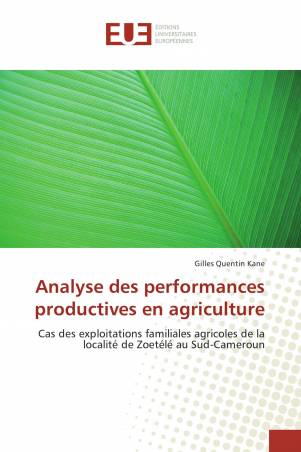Analyse des performances productives en agriculture