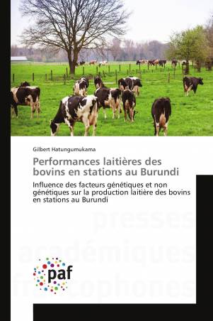 Performances laitières des bovins en stations au Burundi