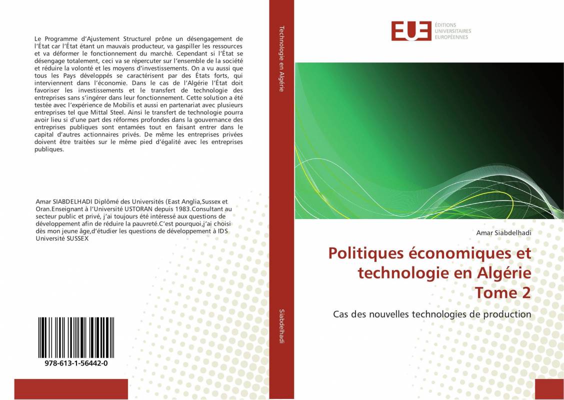 Politiques économiques et technologie en Algérie Tome 2