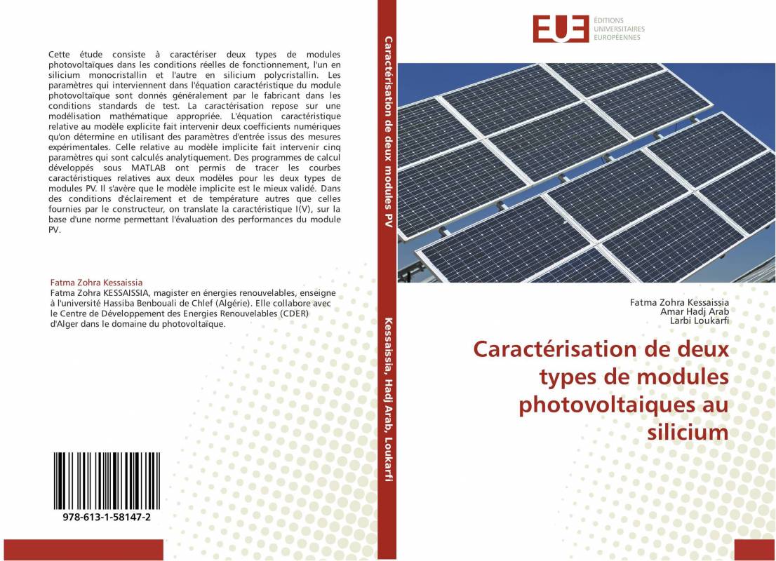 Caractérisation de deux  types de modules photovoltaiques au silicium