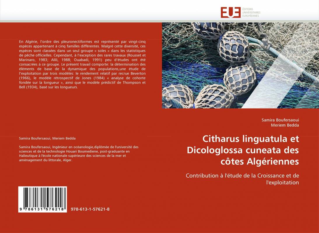 Citharus linguatula et Dicologlossa cuneata des côtes Algériennes