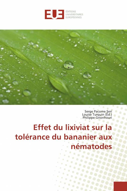 Effet du lixiviat sur la tolérance du bananier aux nématodes