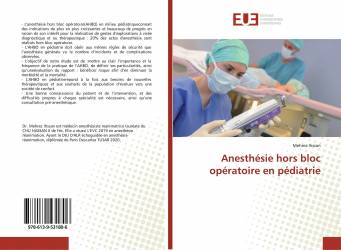 Anesthésie hors bloc opératoire en pédiatrie
