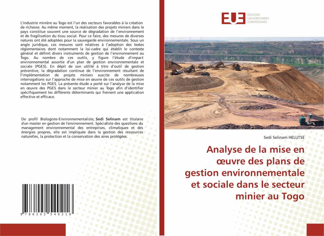 Analyse de la mise en œuvre des plans de gestion environnementale et sociale dans le secteur minier au Togo