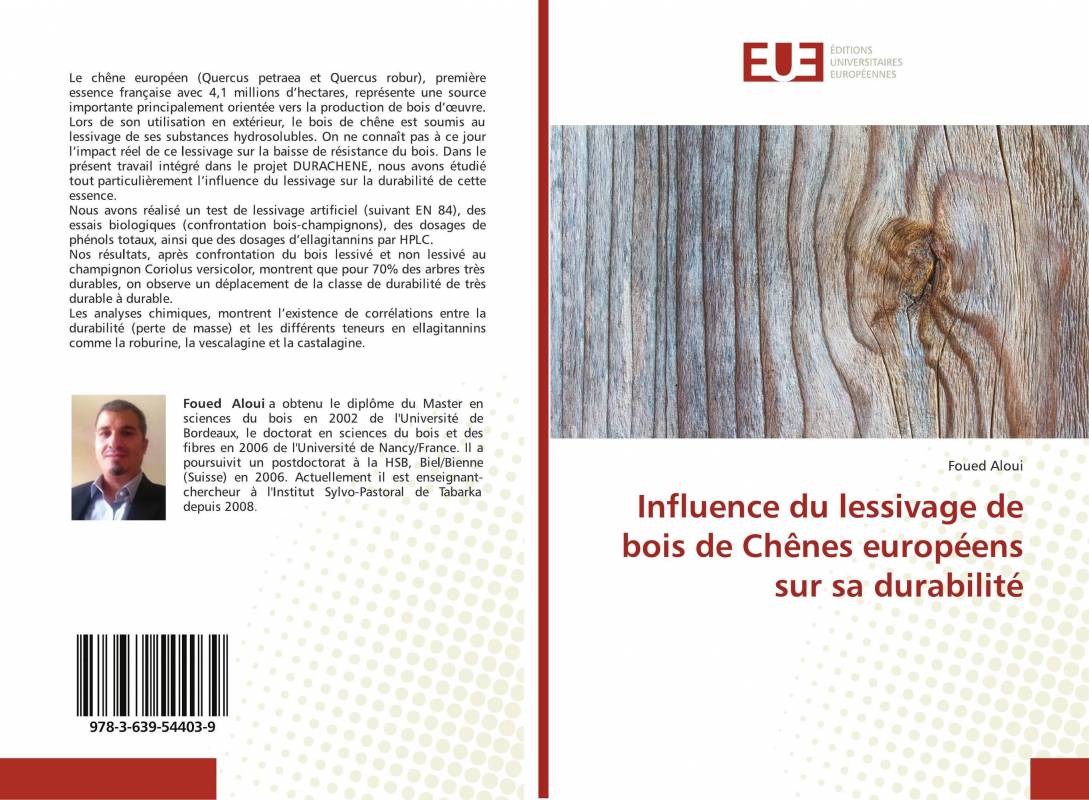 Influence du lessivage de bois de Chênes européens sur sa durabilité