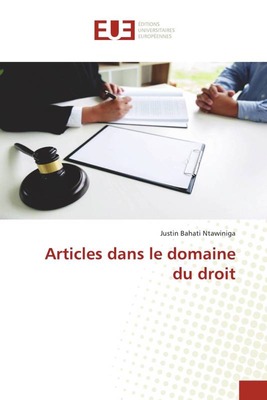 Articles dans le domaine du droit