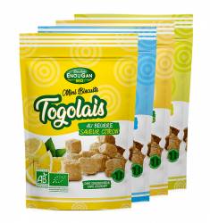 Lot de 4 Mini Biscuits Togolais 4 saveurs Enougan