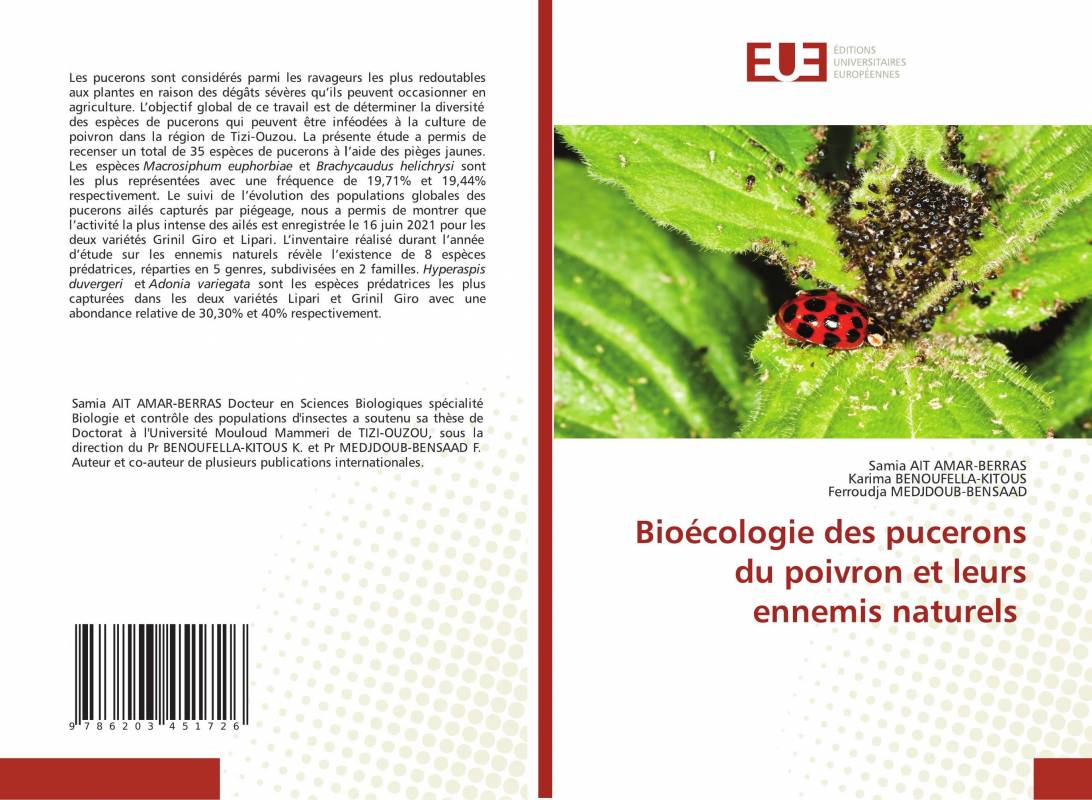 Bioécologie des pucerons du poivron et leurs ennemis naturels
