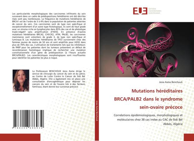 Mutations héréditaires BRCA/PALB2 dans le syndrome sein-ovaire précoce