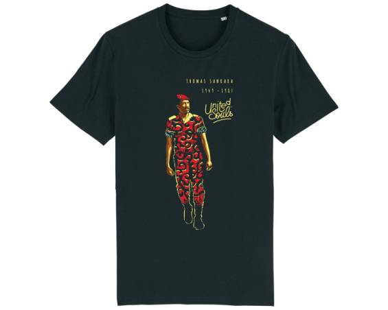 THOMAS SANKARA I Le t-shirt iconique noir United Souls