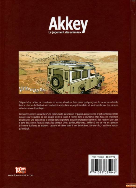 Akkey. Le jugement des animaux. Tome 1 4ème de couverture